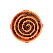 Outward Hound Fun Feeder Slo-Bowl Swirl Small Orange 9.5" x 8" x 2.5"